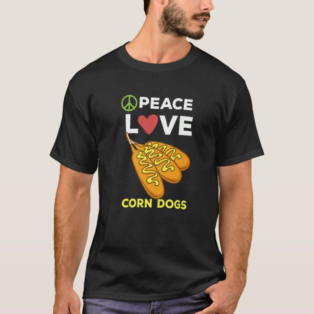 Camiseta Perro De Maíz Para Salchicha Paz Perros De Maíz 1 (Anverso)