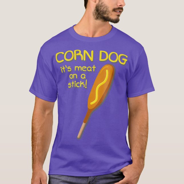 Camiseta Perro de maíz Perro caliente Comida divertida (Anverso)