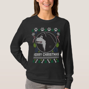 Camiseta Perro de Malamute de Alaska engendra Navidades feo