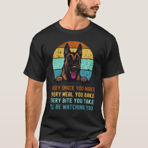 Camiseta Perro de Malinois Cada Snack Que Se Sirve Cada Com