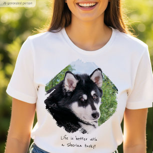 Camiseta Perro de Mascota Moderno con Foto Personalizada co