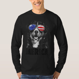 Camiseta Perro De Montaña Bernés 4 De Julio Hombres America