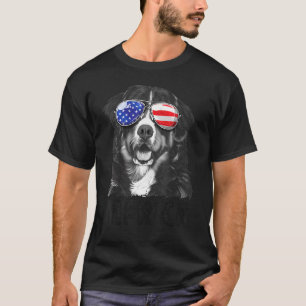 Camiseta Perro De Montaña Bernés 4 De Julio Hombres America