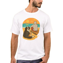 Perro de montaña bernés compañero de Sunset Beach