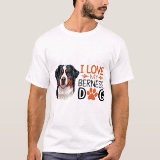 Camiseta Perro de montaña bernés esponjoso