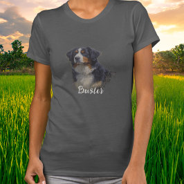 Camiseta Perro de montaña bernés gris personalizable