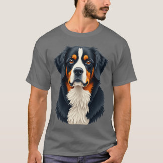 Camiseta Perro de montaña Bernés negrita Bellos Perros retr