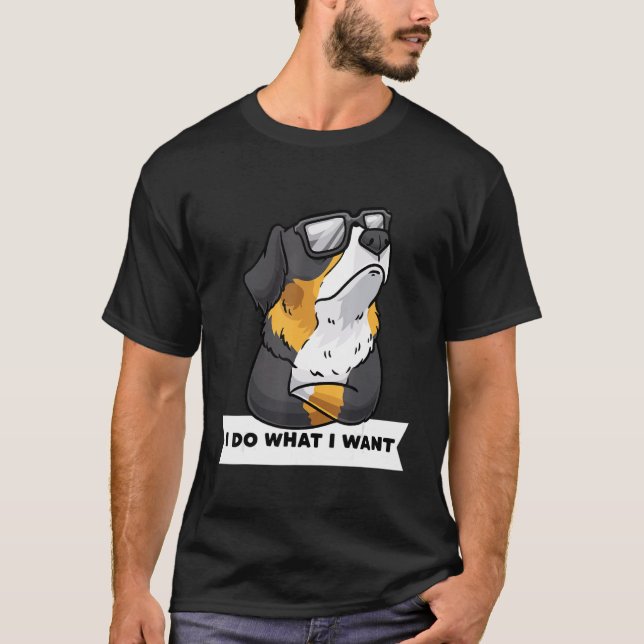 Camiseta Perro de montaña bernés terco (Anverso)