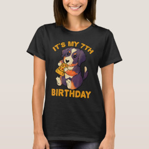 Camiseta Perro de montaña de Berna comiendo pizza es mi sét