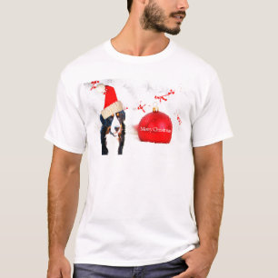 Camiseta Perro de montaña de Berna con adorno de Navidad ro