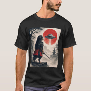 Camiseta Perro de montaña de Berna Samurái OVNI Vintage Jap