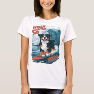 Camiseta Perro de montaña de Bernese Capturando olas de sur