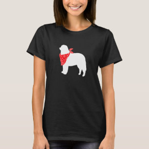 Camiseta Perro de montaña de Bernese con bandana roja