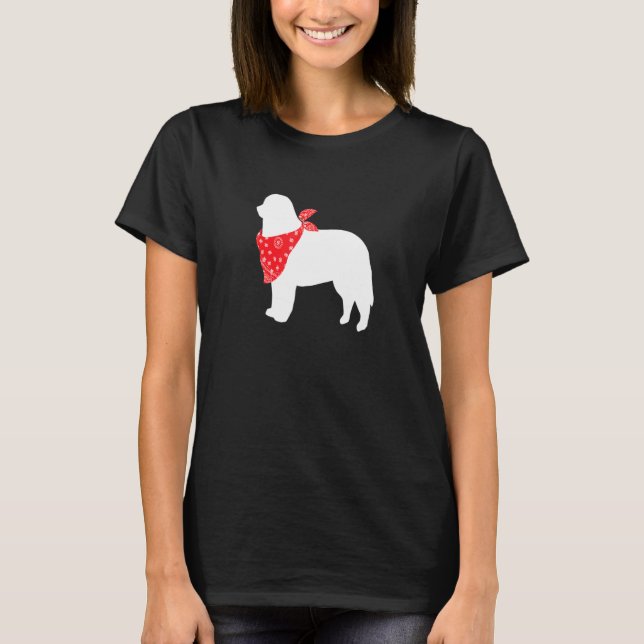 Camiseta Perro de montaña de Bernese con bandana roja (Anverso)