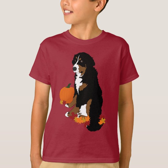 Camiseta Perro de montaña de Bernese Otumn (Anverso)