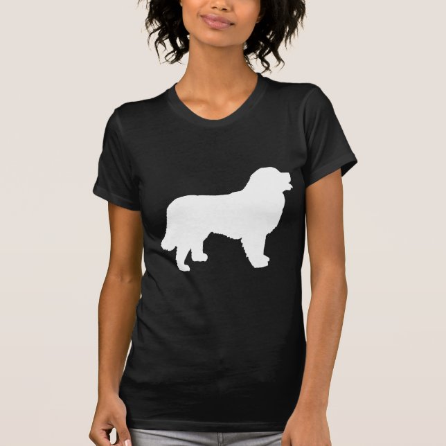 Camiseta Perro de montaña de Bernese (silueta blanca) (Anverso)