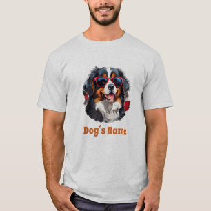 Camiseta Perro de montaña Guay Bernese con gafas de sol