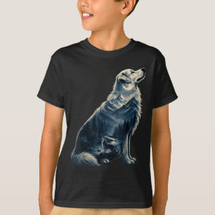 Camiseta Perro de montaña iluminado por la luna retriever d