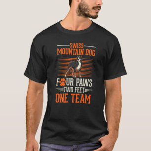 Camiseta Perro de montaña suizo cuatro patas dos pies un eq