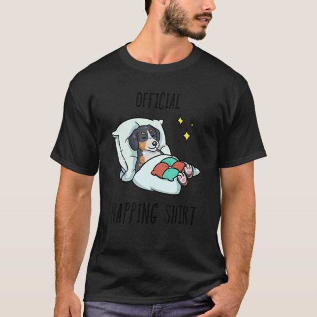 Camiseta Perro de montaña suizo durmiente (Anverso)