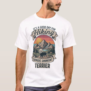 Camiseta Perro de montaña Terrier Dandie Dinmont caminando