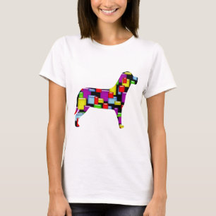 Camiseta perro de mosaico