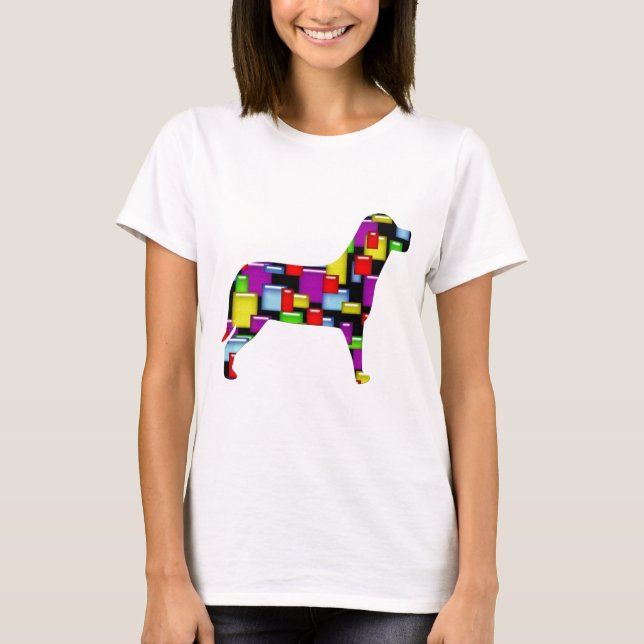 Camiseta perro de mosaico (Anverso)