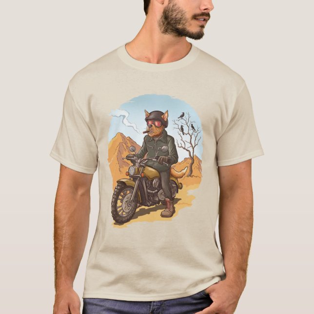 Camiseta Perro de motociclista de Badass (Anverso)