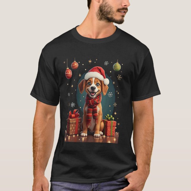Camiseta perro de Navidad (Anverso)
