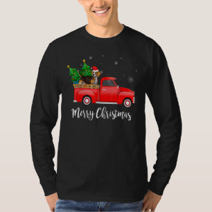 Camiseta Perro de Navidad Camioneta Roja Beagle Árbol de Na