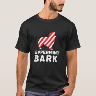 Camiseta Perro de Navidad Corteza de Menta Shetland Sheepdo