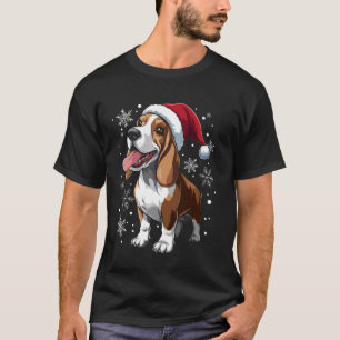 Camiseta Perro de Navidad de niños Basset Hound