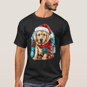 Camiseta Perro de Navidad Golden Retriever Perfecto para Pe