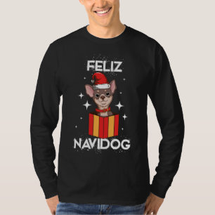 Camiseta Perro de Navidades Chihuahua Feliz Navidog
