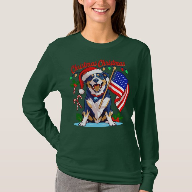 Camiseta Perro de Navidades Cute (Anverso)