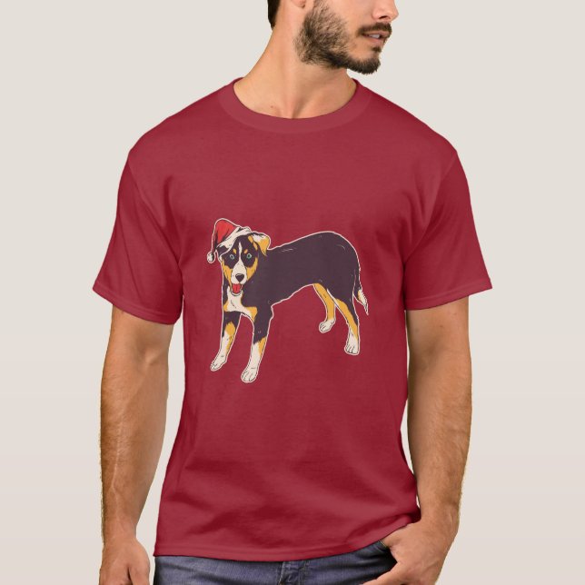 Camiseta Perro de Navidades Cute (Anverso)