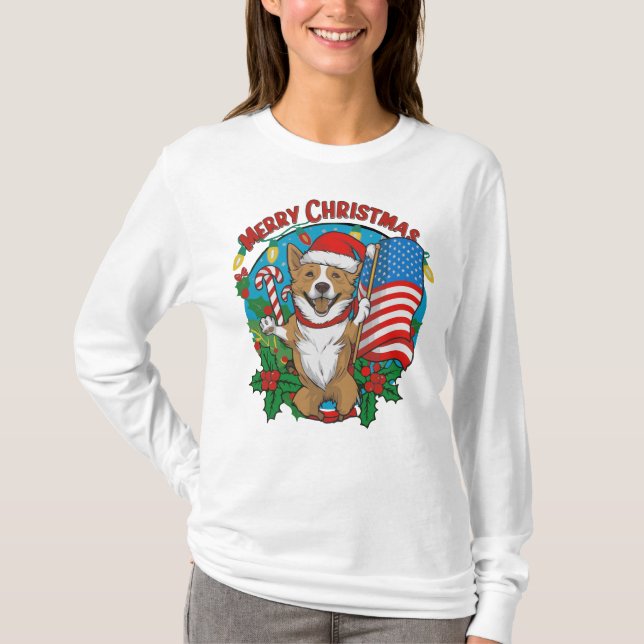 Camiseta Perro de Navidades Cute (Anverso)