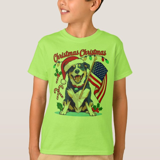 Camiseta Perro de Navidades Cute (Anverso)