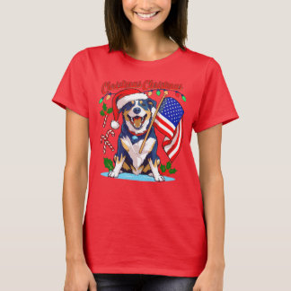 Camiseta Perro de Navidades Cute
