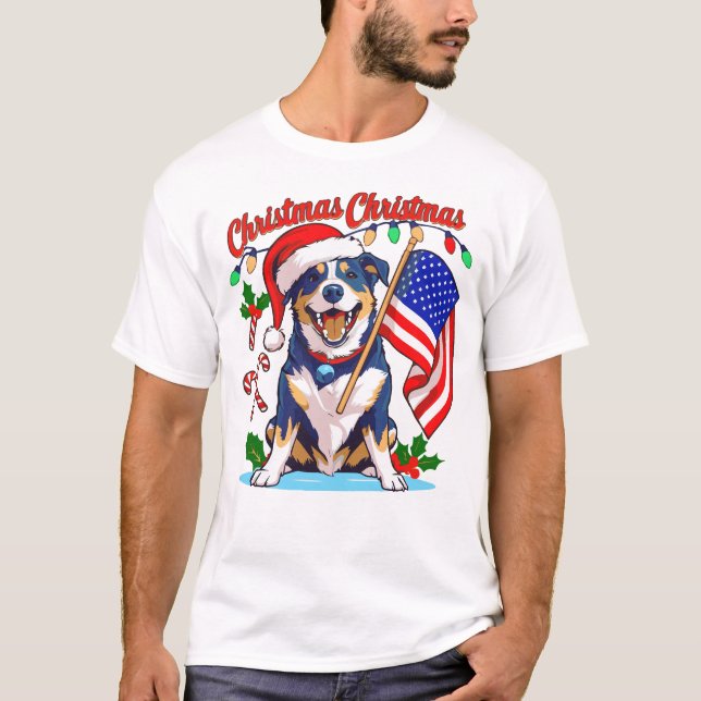 Camiseta Perro de Navidades Cute (Anverso)