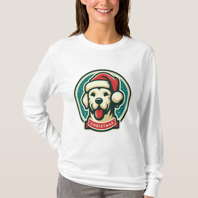 Camiseta Perro de Navidades Cute (Anverso)
