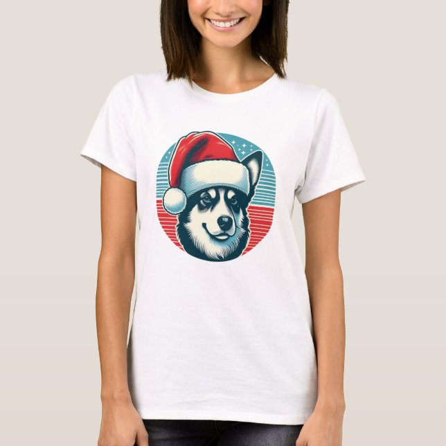 Camiseta Perro de Navidades Cute (Anverso)