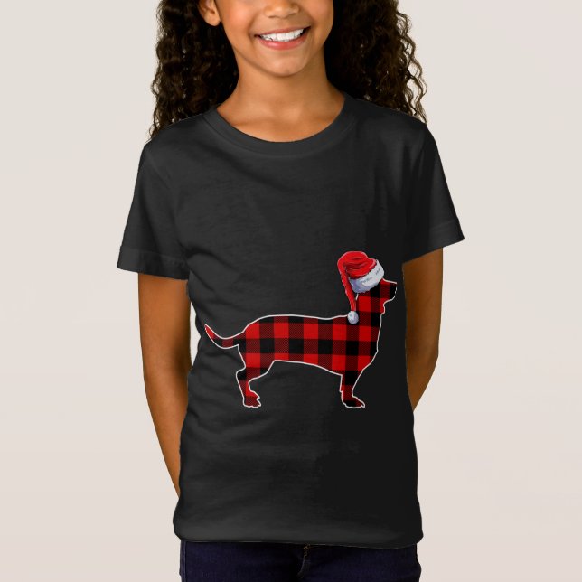Camiseta Perro de Navidades de Buffalo Santa Dachshund (Anverso)