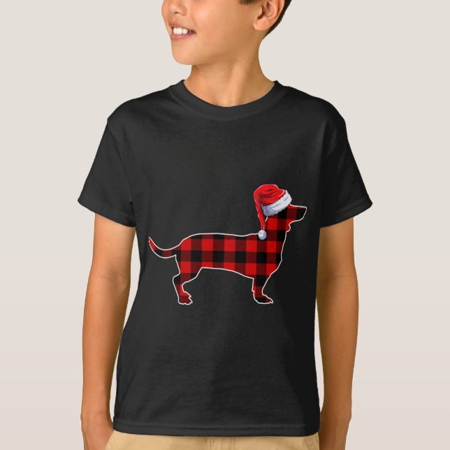 Camiseta Perro de Navidades de Buffalo Santa Dachshund (Anverso)