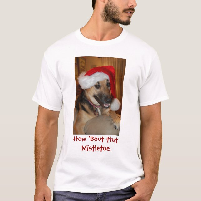 Camiseta Perro de Navidades de Pastor Alemán (Anverso)