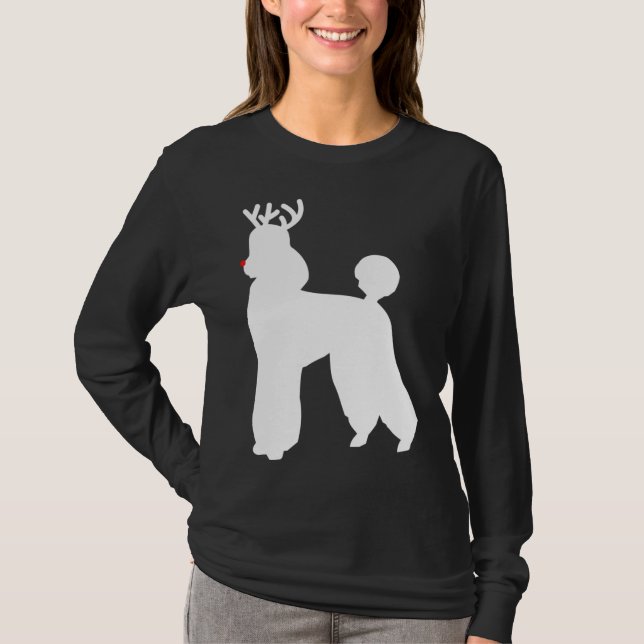 Camiseta Perro de Navidades de renos de canapé (Anverso)