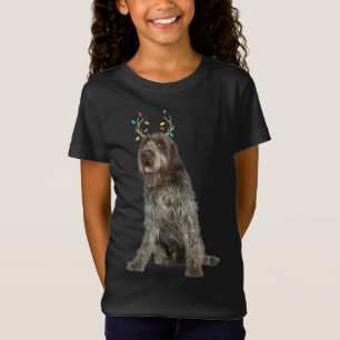 Camiseta Perro de Navidades de renos de Griffon con cabello