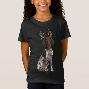 Camiseta Perro de Navidades de renos punteros de corta dura