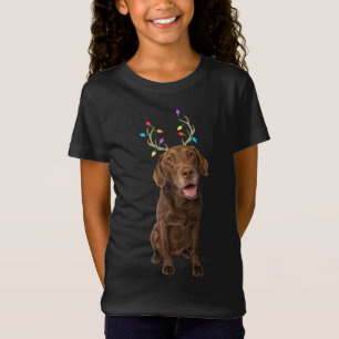 Camiseta Perro de Navidades de renos recuperadores de la ba