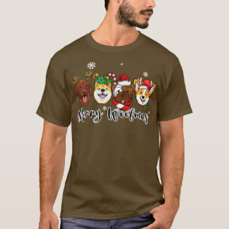 Camiseta perro de navidades de woofmas alegres